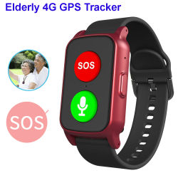 Reloj GPS 4G para Personas Mayores, Pulsera de Localización con Monitor de Ritmo Cardíaco Inteligente, Temperatura, Antipérdida