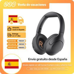 QCY-auriculares inalámbricos H3 Lite ANC, cascos por encima de la oreja con Bluetooth 5,3, cancelación activa de ruido, controlador de 40mm, sonido HiFi
