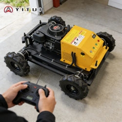 Cortadora de Césped con Ruedas Personalizada Directo de Fábrica, Ancho de Corte de 550 mm, Cortadora de Césped Económica, Robot Cortadora de Césped Agrícola con Control Remoto