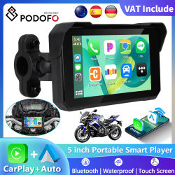 Reproductor CarPlay inalámbrico de 5 pulgadas para motocicleta, Android, autor navegación, reproductor inteligente portátil IP68, pantalla IPS impermeable, Monitor para motocicleta