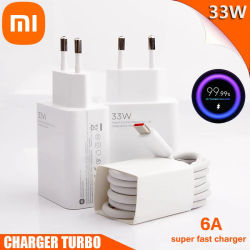 Xiaomi 33W cargador 6A carga rápida QC 3,0 carga Turbo rápida adaptador de cargador de teléfono móvil Cable USB tipo C para Samsung Xiaomi