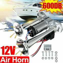 Bocina eléctrica superfuerte para coche, bocina de aire de 600DB, 12V, doble trompeta, altavoz para coche, SUV, vehículo, barco, tren, motocicleta, RV, camión