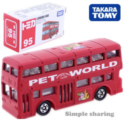 Takara Tomy Tomica-Molde de autobús londinense, escala 1/130, coche fundido a presión, juguetes para bebés, Kit de modelos divertidos, coleccionables para niños