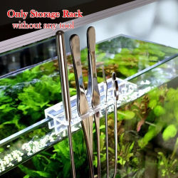 Estante de almacenamiento de herramientas para plantas de acuario, soporte acrílico para pinzas, raspador, tijera, pecera, herramienta de limpieza de césped y agua, 1 Uds.