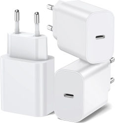 Cargador Rápido USB-C de 1 Puerto para iPhone 17 16 15 14 13 Pro Max Plus Mini, iPad, AirPods, Samsung S25 S24 S23