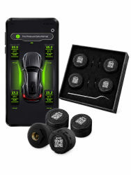 Monitor de presión de neumáticos inalámbrico con Bluetooth, alarma de temperatura y presión en tiempo real con aplicación, para RV, SUV, MPV, furgoneta, coche, motocicleta, scooter, ATV