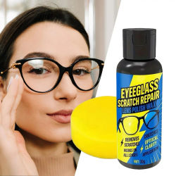 Eliminador de arañazos para gafas, limpiador de gafas de sol amarillento, solución brillante, eliminador de arañazos para gafas de sol y reloj