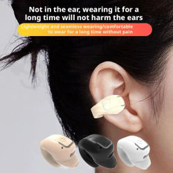 Auriculares Inalámbricos Bluetooth con Clip para la Oreja, Auriculares de Conducción Ósea, Auriculares TWS de Alta Calidad, Deportivos, con Cancelación de Ruido y Micrófono