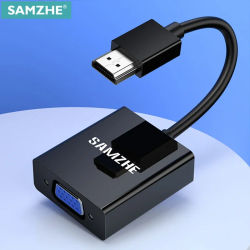 SAMZHE 1080P compatible con HDMI adaptador VGA convertidor Cable de Audio y vídeo con fuente de alimentación salida de Audio para Monitor PS3 PS4 XBOX