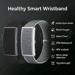 Pulsera Inteligente Deportiva Ultraligera de 10g con Múltiples Modos Deportivos, Resistente al Agua IP68, Reloj Despertador, Monitor de SpO2 HW12