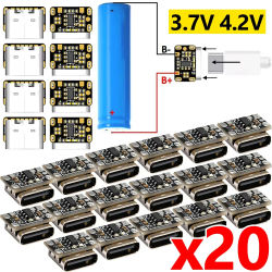 1-20 Piezas Mini Placa Cargadora de Batería de Litio Tipo-C 3.7V 4.2V 18650 Módulo de Protección de Carga con Corriente y Voltaje Constantes