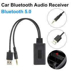 Receptor Universal inalámbrico Compatible con Bluetooth para coche, USB, medios auxiliares de 3,5 Mm, Bluetooth 5,0, reproductor de música, adaptador de Cable de Audio