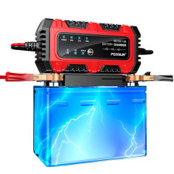 Cargador de batería de coche de 6V/12V 1.5A, cargador inteligente, unidad de carga de batería de coche y motocicleta para baterías de GEL AGM de plomo-ácido