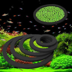 Anillos flotantes para plantas de acuario, anillos de alimentación de peces, anillos de bloqueo de césped flotante para pecera, accesorios para estanque de acuario, 5 uds.
