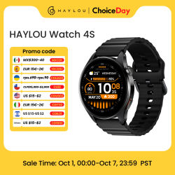 HAYLOU Reloj 4S GPS Smartwatch Pantalla AMOLED HD de 1,43 pulgadas 5 Posicionamiento GPS satelital Más de 120 modos de entrenamiento Reloj inteligente deportivo para fitness