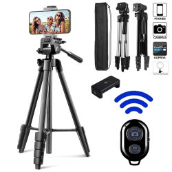 Trípode DSLR para teléfono móvil, trípode para teléfono móvil, soporte portátil para teléfono móvil, imagen de Selfie con regalo