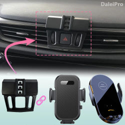 Para Nissan X-Trail T32 2014 20152016 2017-2021 Soporte para teléfono de coche Soporte para teléfono de carga inalámbrica Accesorios especiales para automóvil con base fija