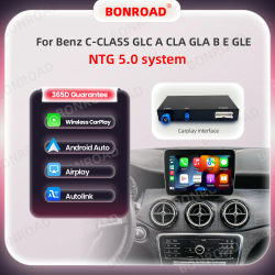 BONROAD-adaptador CarPlay inalámbrico, módulo automático Android para Benz, C GLC W205 A CLA GLA B E GLE CLS NTG 5,0, con Bluetooth