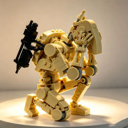 MOC Robot de Batalla B1 de la Guerra Espacial, Modelo de Bloques de Construcción, Ladrillos de Robot Alienígena, Regalos para Fiestas y Festivales
