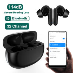 Audífonos Bluetooth de Última Generación, Audífonos Digitales de 32 Canales, Amplificador de Sonido Claro con Cancelación de Ruido