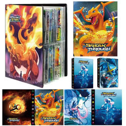 Álbum de tarjetas de Pokémon Charizard, libro de 240 Uds., álbum de tarjetas de juego de Pok é mon VMAX GX EX, carpeta de colección, carpeta de juguete para regalo para niños