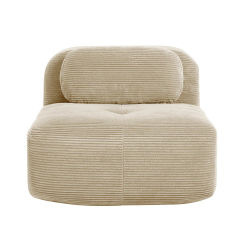 Sofá encantador y moderno de 1 pieza sin reposabrazos con cojín, muebles de sala de estar, sofá esquinero Modular, tela Cordstock Premium