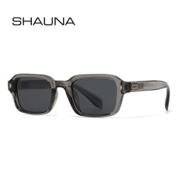SHAUNA Gafas de sol polarizadas cuadradas con remaches retro para hombre, UV400, gafas de sol de moda para mujer, gafas de sol para exteriores