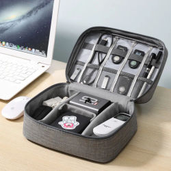 Bolsa de almacenamiento de cables, organizador electrónico Digital impermeable, cargador de línea de datos USB portátil, bolsa de almacenamiento de enchufe, organizador de cables de viaje