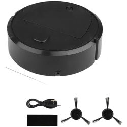 Aspiradora robótica inteligente 3 en 1, modelo recargable por USB, navegación automática, piezas de bajo ruido