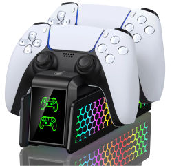 Bee's Nest para PS5/PS5 Slim/PS5 PRO BEBONCOOL FC401 cargador de controlador rápido Dual para PS5 DualSense/DualSense Edge Gamepad