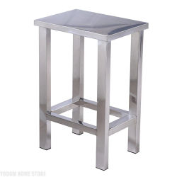Taburete cuadrado de acero inoxidable, Bar creativo, comedor, otomano multiusos médico sin respaldo, mueble para Baño