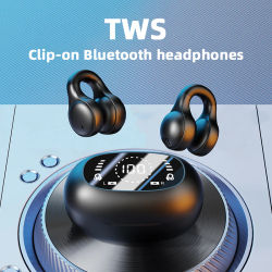 Auriculares inalámbricos con Bluetooth, cascos con micrófono, manos libres, cancelación de ruido, Clip para la oreja, música, deportes, tapones para los oídos para juegos