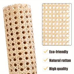 Rollo de Ratán Natural Real de 35/40/45/50/55cm de Ancho, Mimbre Tejido a Mano para Reparación de Muebles, Materiales para Hacer Sillas, Mesas, Puertas de Armarios