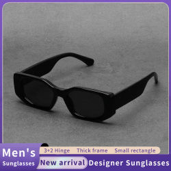 Gafas de Sol Ruiao 2026, Diseño Clásico Retro, Montura Gruesa Irregular Cóncava, Marca de Diseñador, Color Negro, para Hombre y Mujer