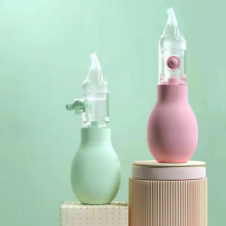 Aspirador Nasal de Silicona para Bebés, Bomba de Succión, Limpiador Nasal para Niños, Dispositivo de Limpieza Nasal Calmante, Herramientas de Limpieza Nasal