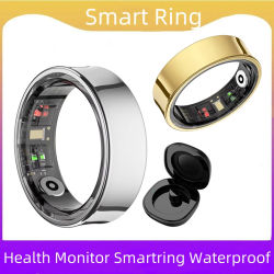 Anillo inteligente R09 5ATM a prueba de agua para hombres y mujeres, monitor de temperatura y salud para teléfonos Xiaomi y Samsung