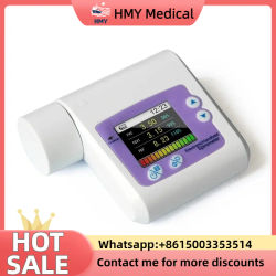 Espirómetro Profesional CONTEC SP10: Monitor de Salud Pulmonar Todo en Uno para el Hogar y el Hospital con Software para PC (Mide FVC, FEV1, PEF)