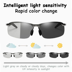 Gafas de sol fotocromáticas polarizadas para hombre, gafas camaleón para conducir, gafas de sol que cambian de Color, gafas de sol de visión nocturna diurna para conductor