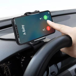 Soporte Giratorio 360° para Teléfono Móvil en el Coche, Universal para iPhone, Soporte para el Tablero del Automóvil, Agarre para Teléfono Móvil, Soporte Fijo