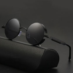 Gafas de sol retro punk gafas reflectantes redondas gafas de sol para hombres y mujeres