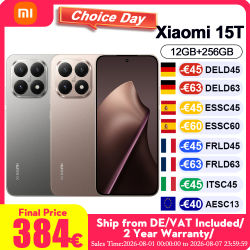 Teléfono Inteligente Xiaomi 15T 5G Versión Global, Cuerpo Delgado de 7.5mm, Pantalla AMOLED de 6.83" y 120Hz, CPU MTK Dimensity 8400-Ultra, Batería de 5500mAh, Cámara Triple Leica, Sin Cargador