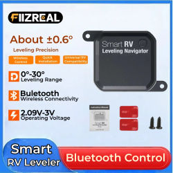 Navegador de Nivelación Inteligente para Autocaravanas Fiizreal RVS01, Control Inalámbrico Bluetooth, Mediciones de Nivelación Precisas en Tiempo Real, Sin Batería