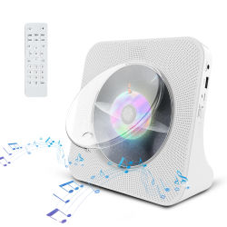 Reproductor de CD multifuncional con Bluetooth, radio FM, USB/TF, altavoz HIFI, pantalla LED, multicolor