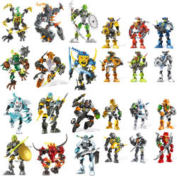 Bloques de Construcción Hero Factory Star Warrior Evo 2 en 1, Robot Combinado, Figuras Bionicle, Ladrillos de Juguete para Niños, Regalos para Niños