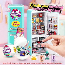 ZURU Réplica Mini Brands Refrigerador en Bola Sorpresa, Juguete de Simulación, Refrigerador en Miniatura, Muebles Realistas para Casa de Muñecas, Regalo