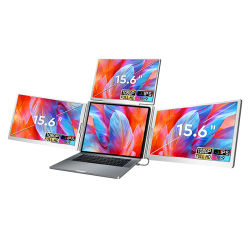 Monitor Portátil de Última Generación 2026, Monitor Cuádruple con Pantalla IPS de 15.6 Pulgadas, Resolución 1080p, Retroiluminación LED, USB-C