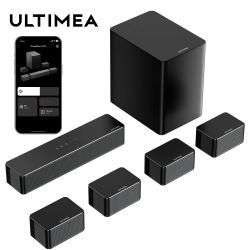 ULTIMEA 7.1 Sistema de sonido envolvente Barra de sonido para TV con control de aplicaciones, Altavoz Bluetooth de cine en casa con subwoofer inalámbrico de 6,5"