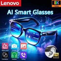 Gafas Inteligentes Lenovo 2026 con Asistente de Voz, Control Táctil de Música, Llamadas Bluetooth, Gafas de Sol de Moda para Hombres y Mujeres