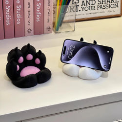 Soporte para teléfono con estampado 3D de pata de gato, soporte para teléfono para aliviar el estrés, para todos los teléfonos inteligentes, tableta, decoración de escritorio antideslizante estable