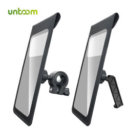 Untoom-bolsa impermeable para motocicleta y bicicleta, soporte Universal para teléfono, espejo retrovisor para motocicleta, montaje para teléfono móvil, pantalla táctil